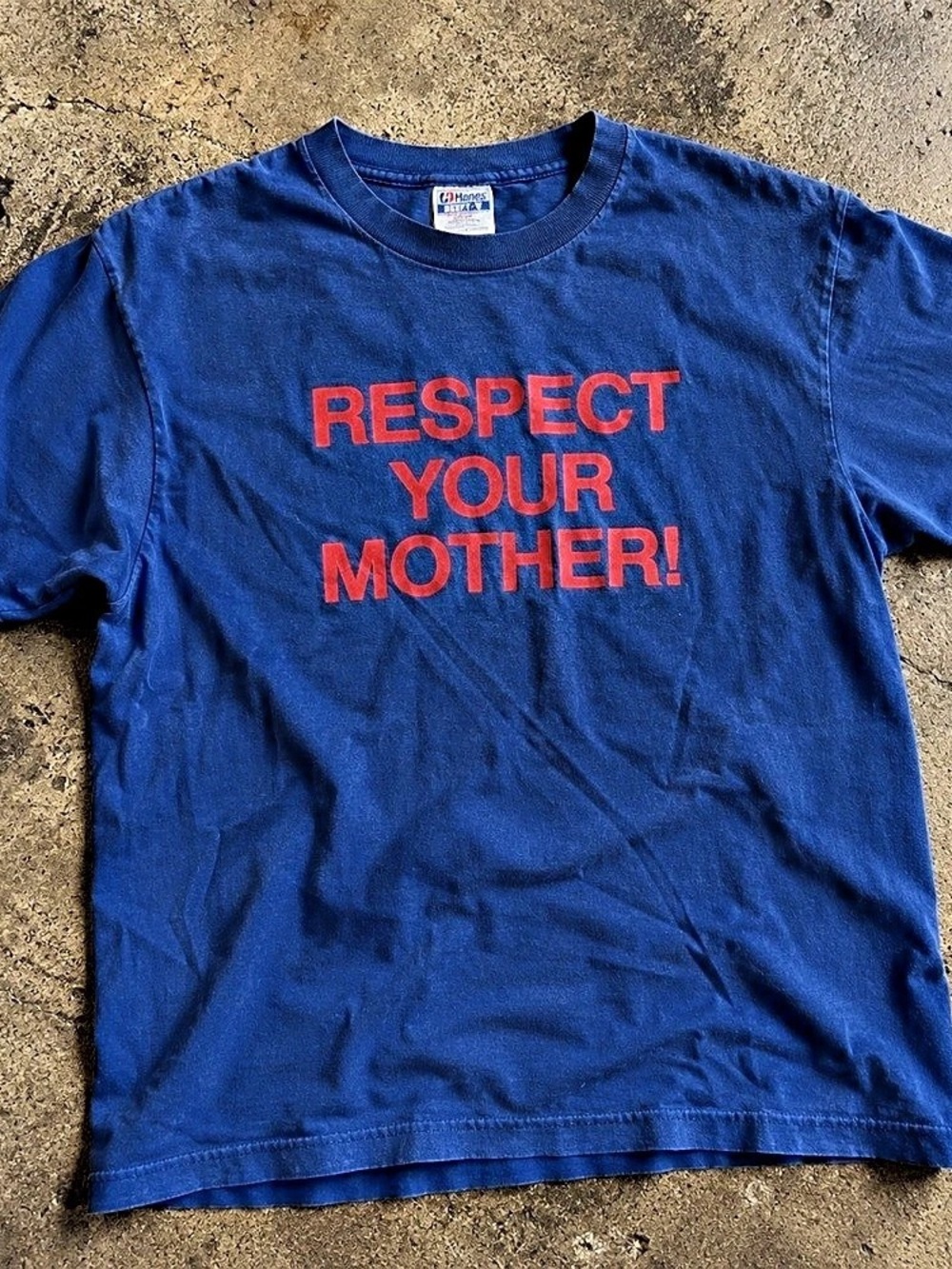Hanes Respect Your Mother Graphic Tee in Blue